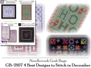 GB-2107: Needlework Grab Bag - 4 Best Designs to Stitch in December